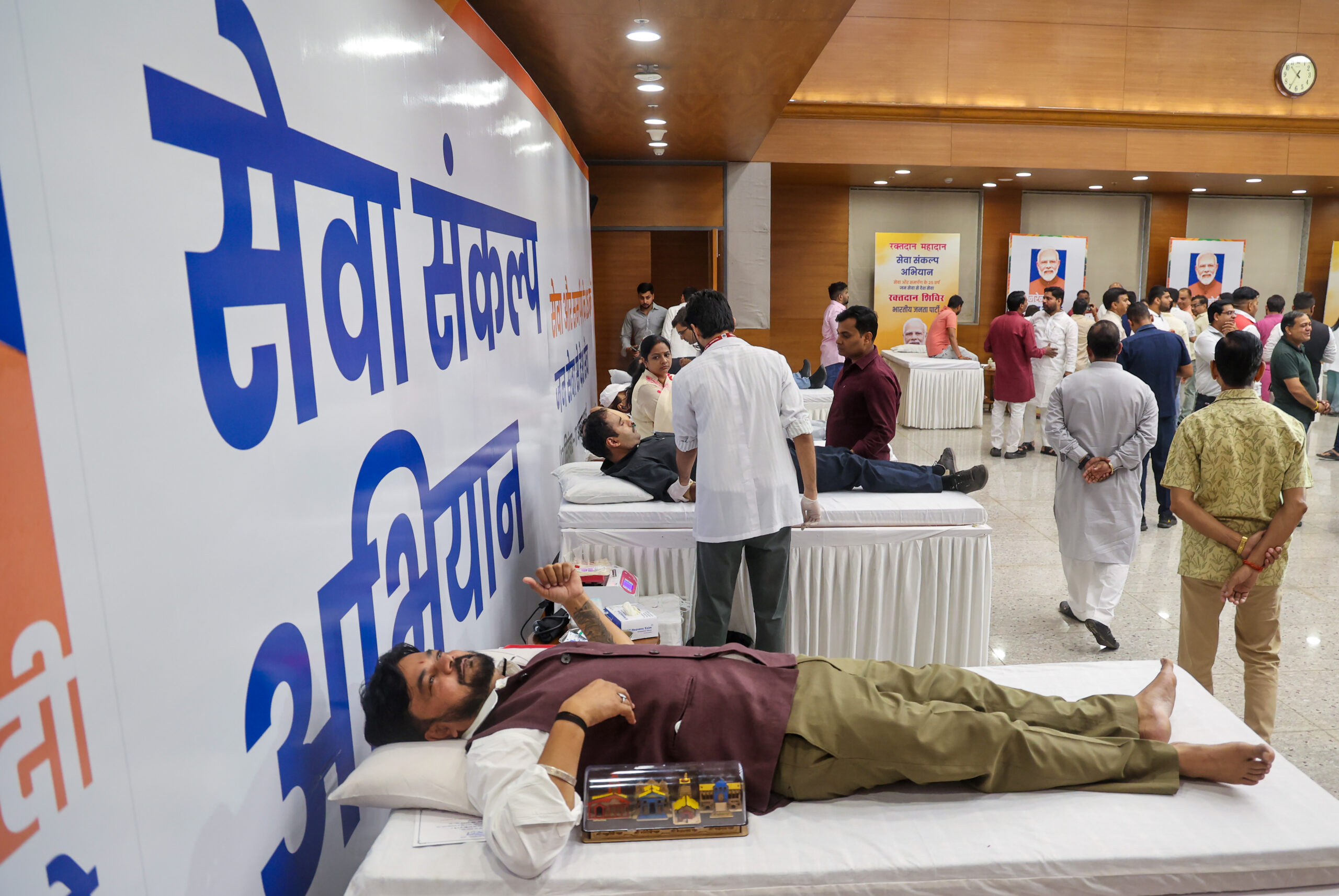 New Delhi: Blood donation camp on PM Modi's birthday #Gallery New Delhi: Blood donation camp on PM Modi's birthday #Gallery