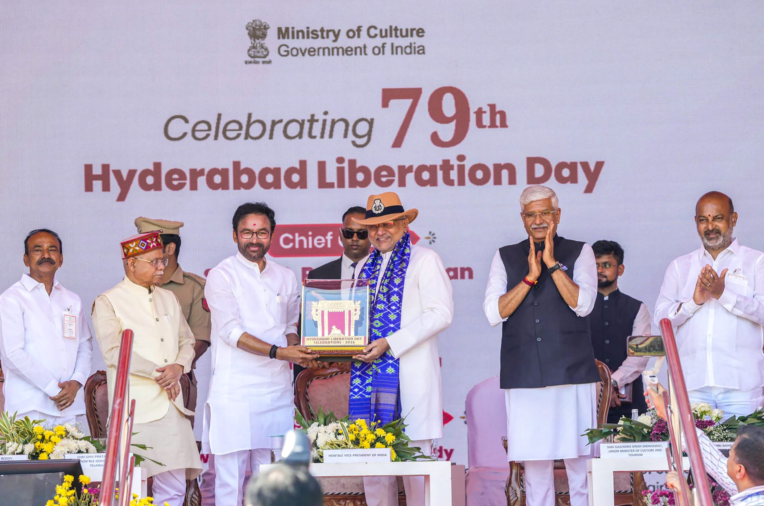 Hyderabad: Vice President C. P. Radhakrishnan attends Hyderabad Liberation Day celebrations #Gallery Hyderabad: Vice President C. P. Radhakrishnan attends Hyderabad Liberation Day celebrations #Gallery