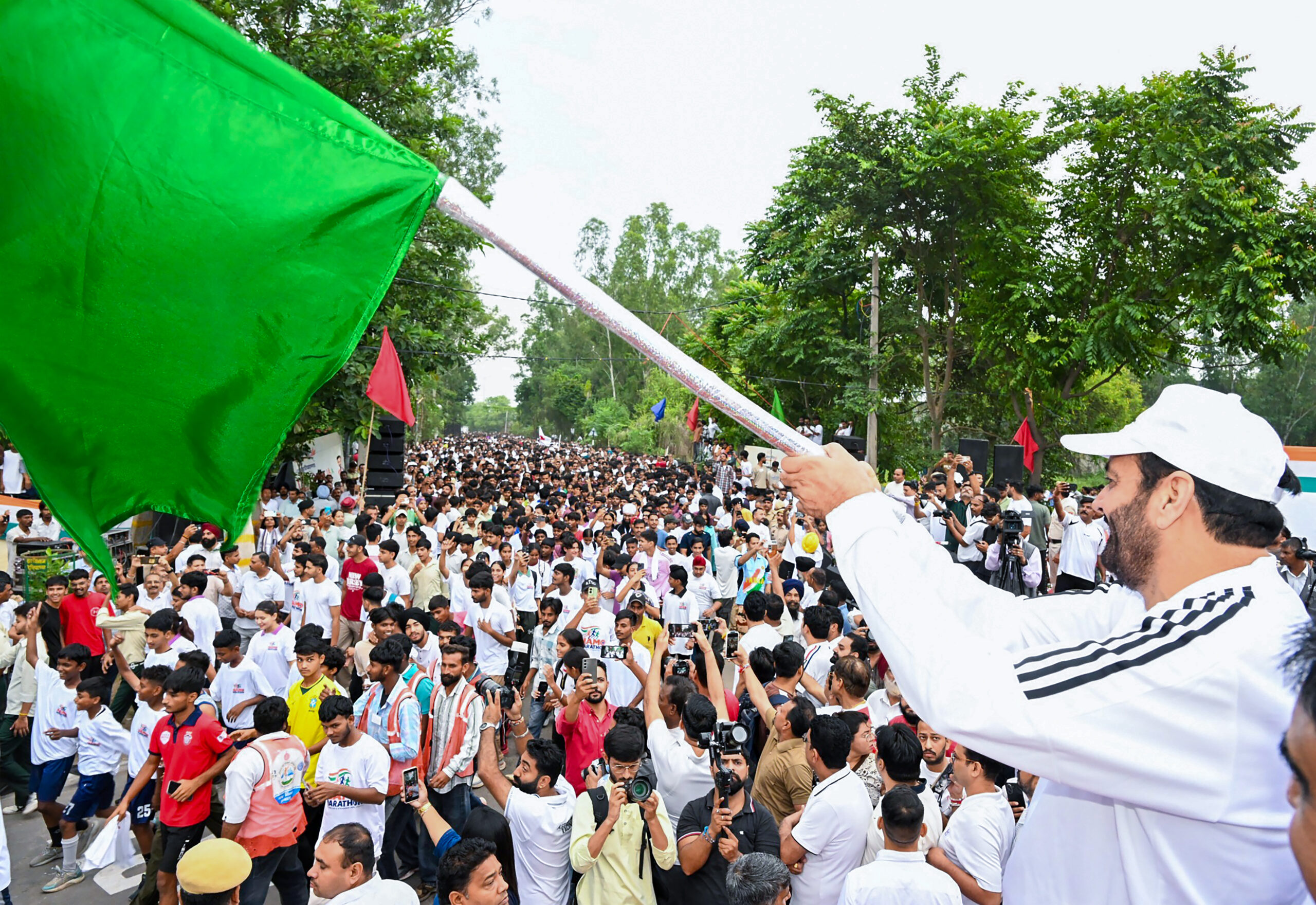 Ambala: CM Saini flags off Nasha Mukti Namo Marathon #Gallery Ambala: CM Saini flags off Nasha Mukti Namo Marathon #Gallery