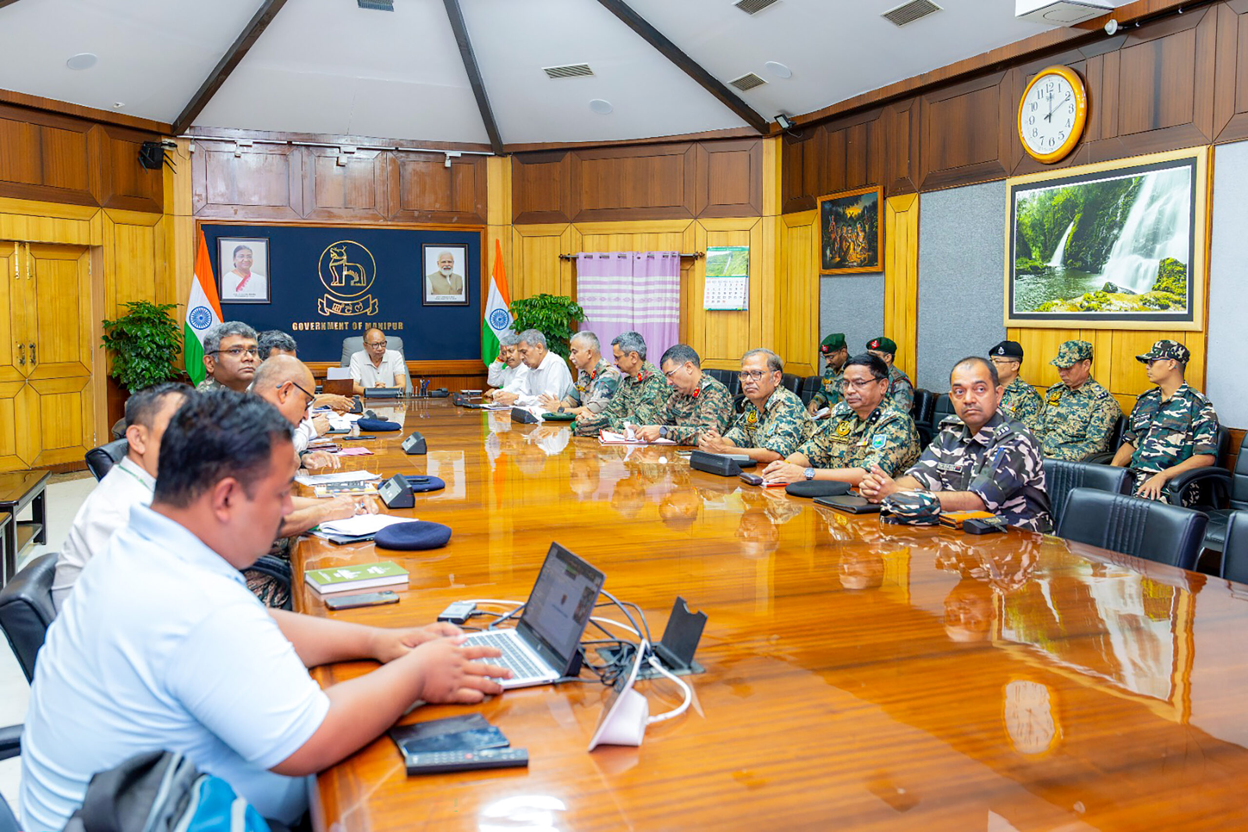 Imphal: Manipur CM Holds Security Coordination Meeting #Gallery Imphal: Manipur CM Holds Security Coordination Meeting #Gallery
