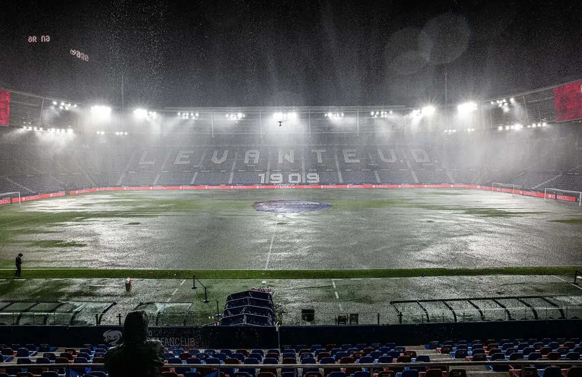 Levante-Athletic Bilbao La Liga match postponed after heavy rain in Valencia Levante-Athletic Bilbao La Liga match postponed after heavy rain in Valencia