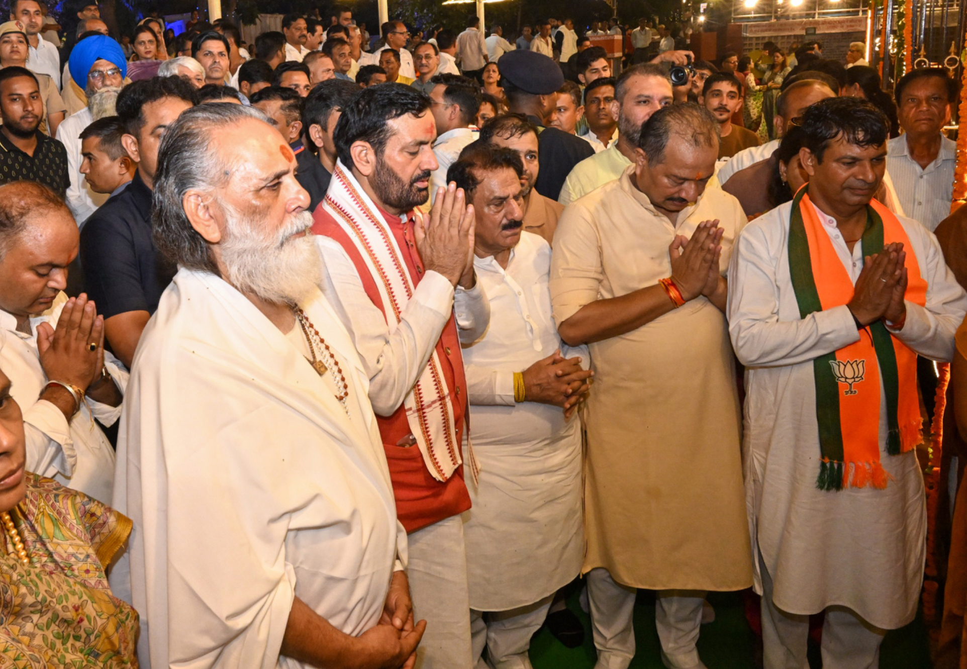 Kurukshetra: Nayab Saini attends evening Aarti on PM Modi’s birthday #Gallery Kurukshetra: Nayab Saini attends evening Aarti on PM Modi’s birthday #Gallery