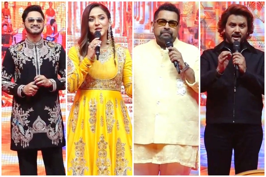 Sa Re Ga Ma Pa 2026 Launch: Shreyas Talpade Turns Host as Shankar Mahadevan, Neeti Mohan, Javed Ali and Kumar Sanu Join the Judging Panel Sa Re Ga Ma Pa 2026 Launch: Shreyas Talpade Turns Host as Shankar Mahadevan, Neeti Mohan, Javed Ali and Kumar Sanu Join the Judging Panel