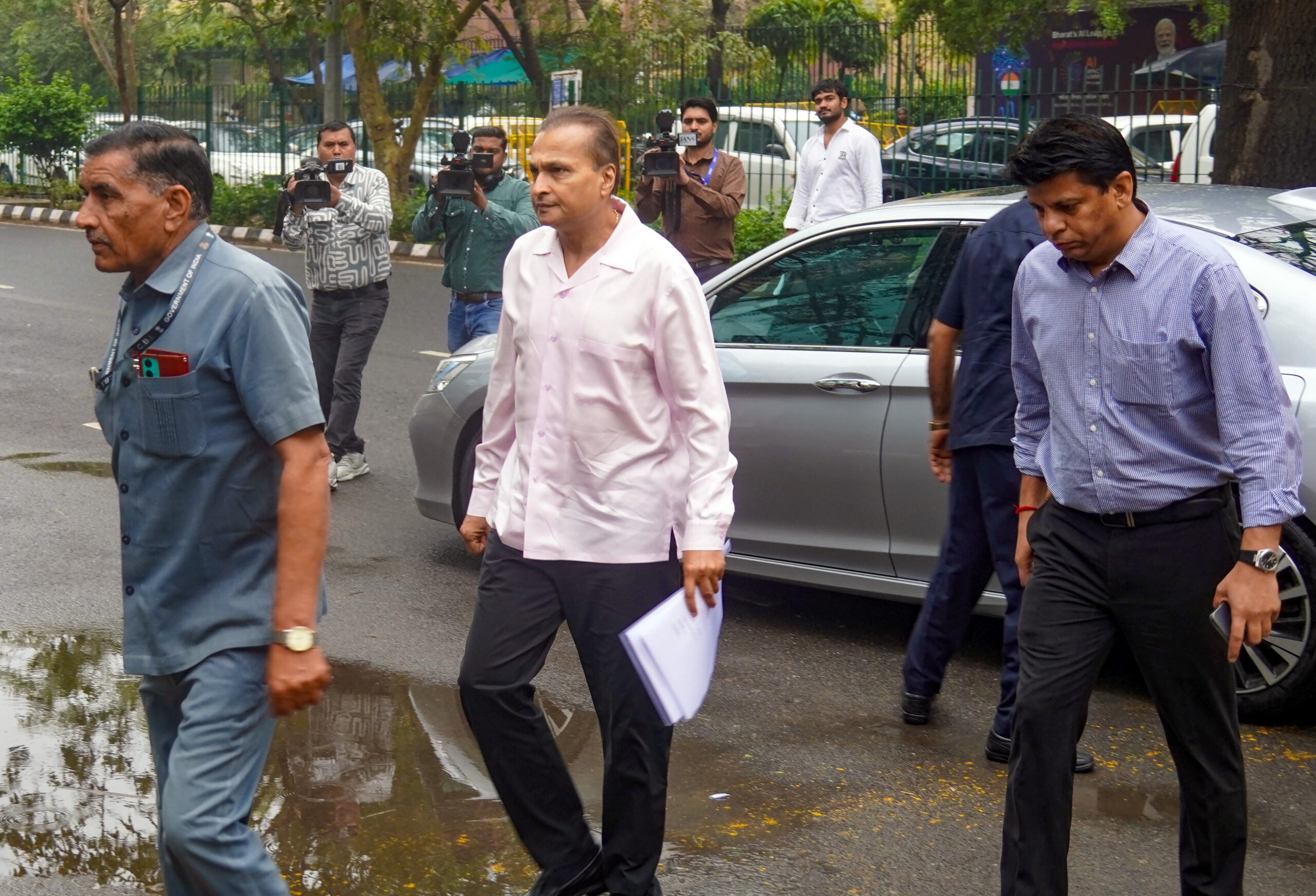 New Delhi: Businessman Anil Ambani arrives at the CBI headquarters for questioning in connection with the alleged bank fraud case in New Delhi on Friday, March 20, 2026. (Photo: IANS)