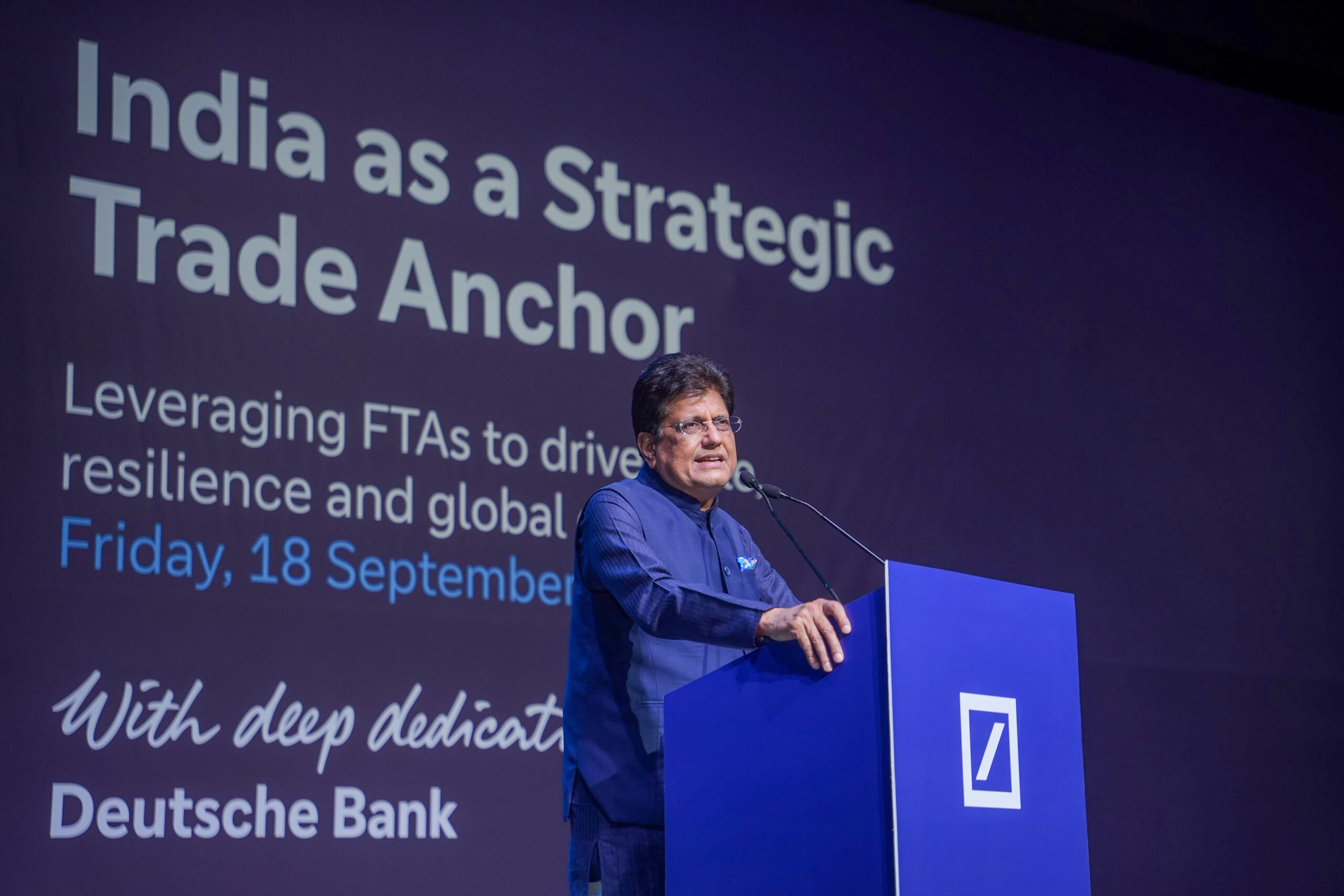 Mumbai: Piyush Goyal Attends Deutsche Bank Event #Gallery Mumbai: Piyush Goyal Attends Deutsche Bank Event #Gallery
