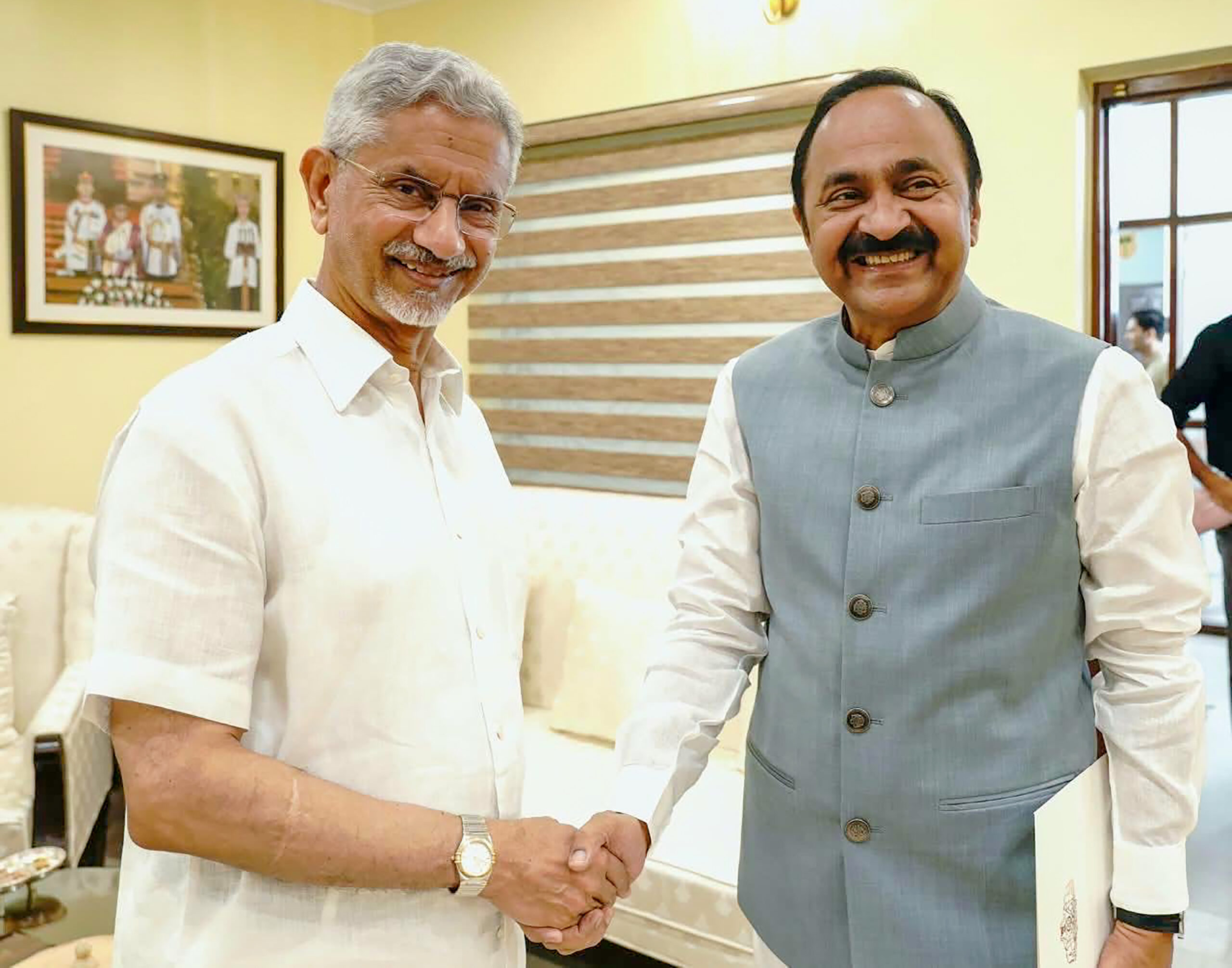 New Delhi: External Affairs Minister S. Jaishankar meets Kerala Chief Minister V D Satheesan, in New Delhi on Saturday, September 19, 2026. (Photo: IANS/X/@DrSJaishankar)