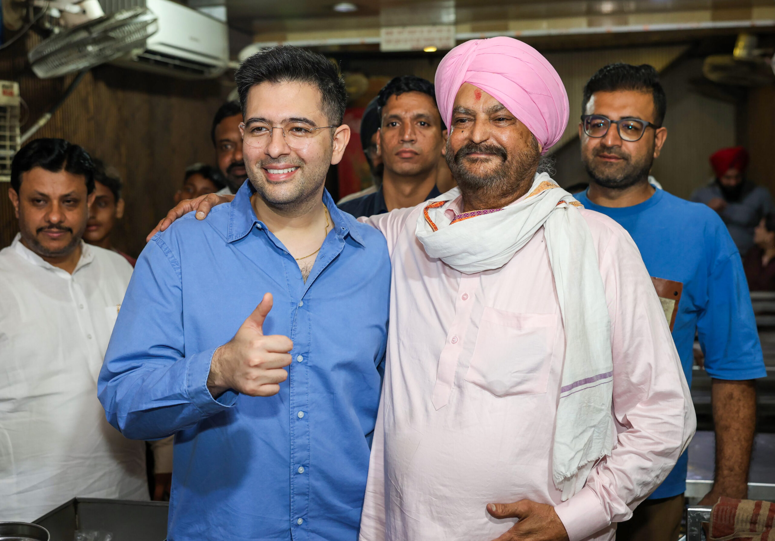 Amritsar: BJP leader and Rajya Sabha MP Raghav Chadha interacts with people during his visit to the famous Giani Tea Stall, in Amritsar, Punjab, on Friday, September 18, 2026. (Photo: IANS/X/@raghav_chadha)