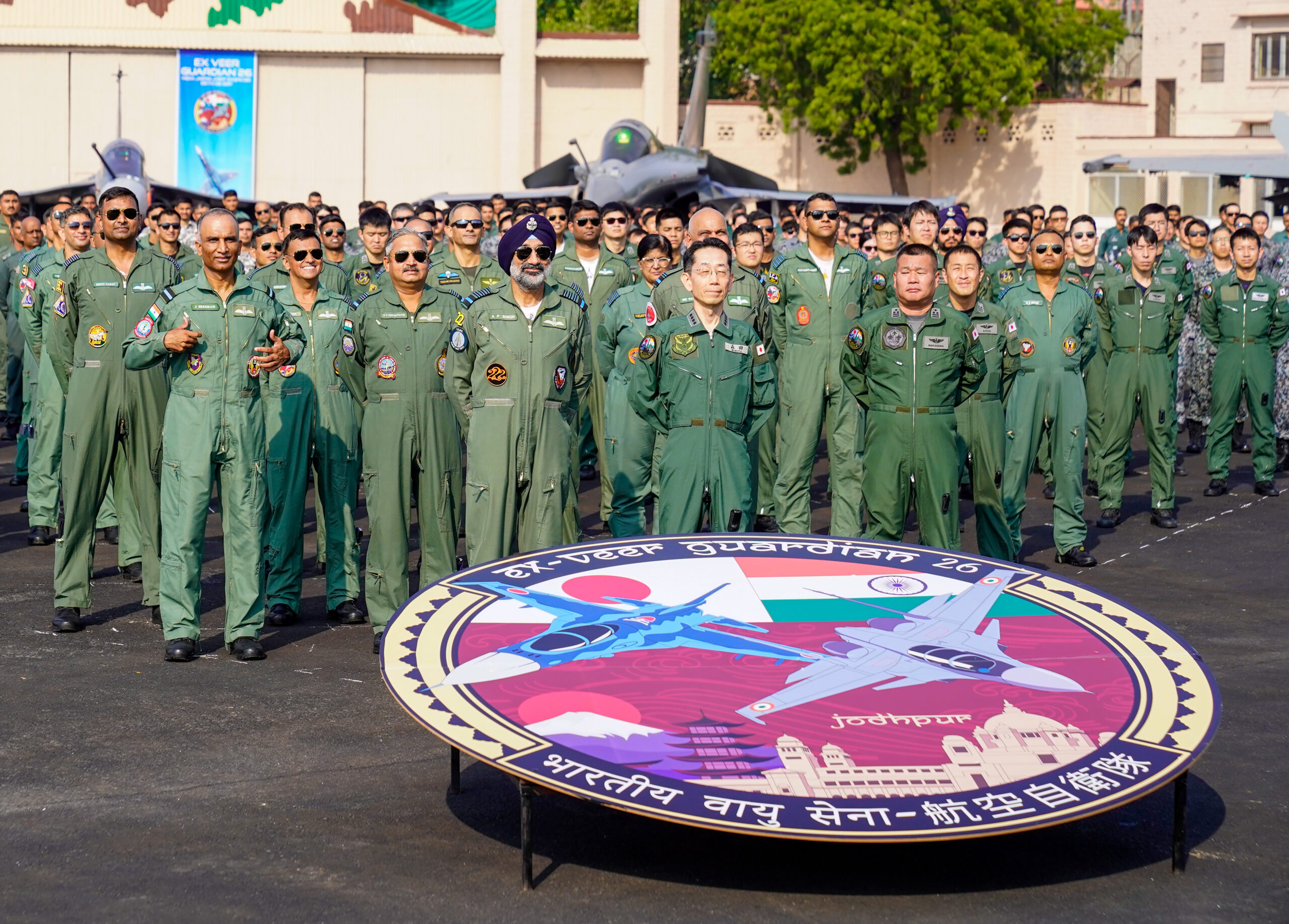 Jodhpur:  Chief of the Air Staff Air Chief Marshal Amar Preet Singh and Chief of Staff of the Japan Air Self-Defense Force General Takehiro Morita during the bilateral air exercise 'Veer Guardian-2026' at Air Force Station Jodhpur, Rajasthan, on Sunday, September 20, 2026. (Photo: IANS)