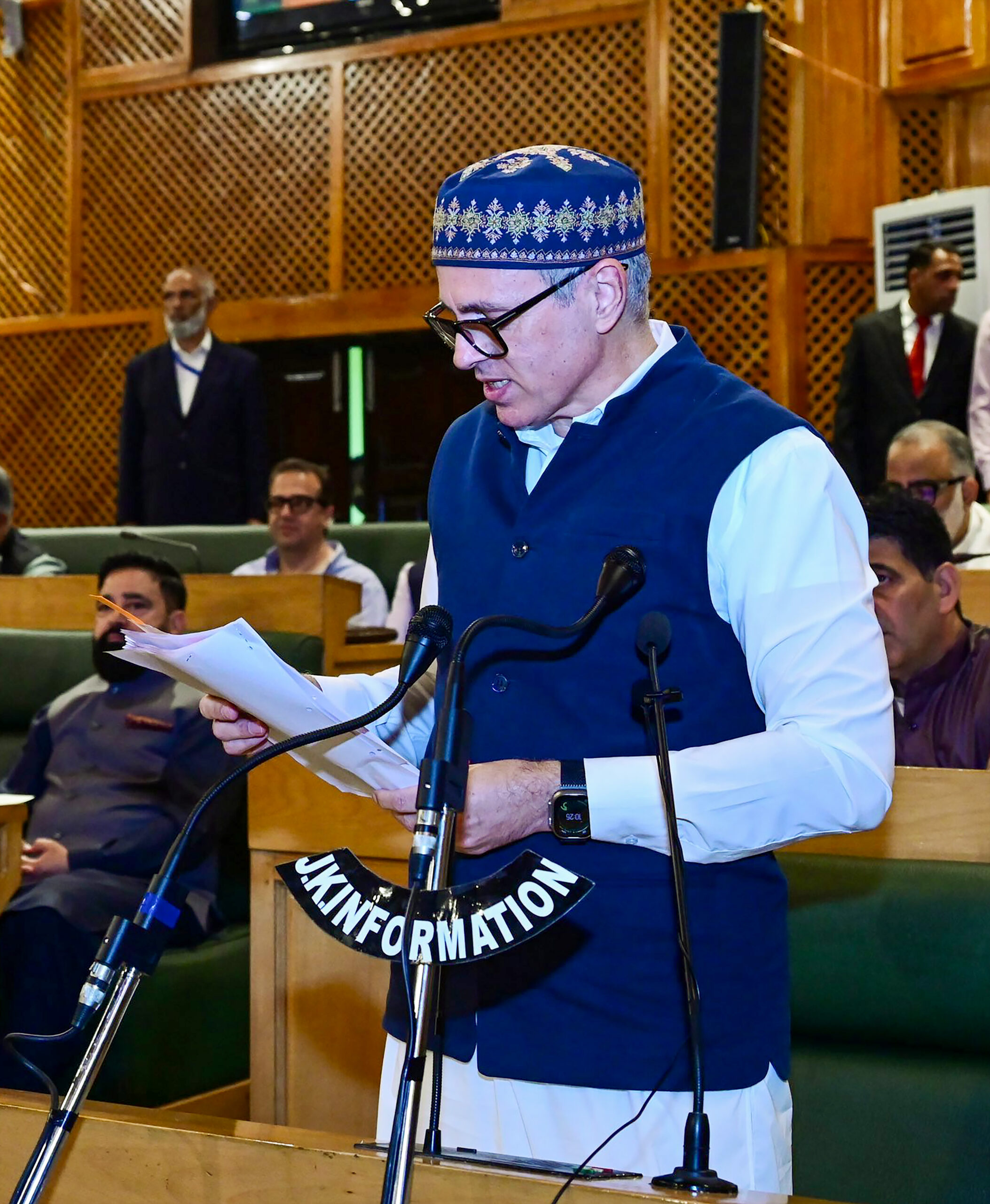 Srinagar: J&K CM Omar Abdullah speaks on drinking water projects #Gallery Srinagar: J&K CM Omar Abdullah speaks on drinking water projects #Gallery