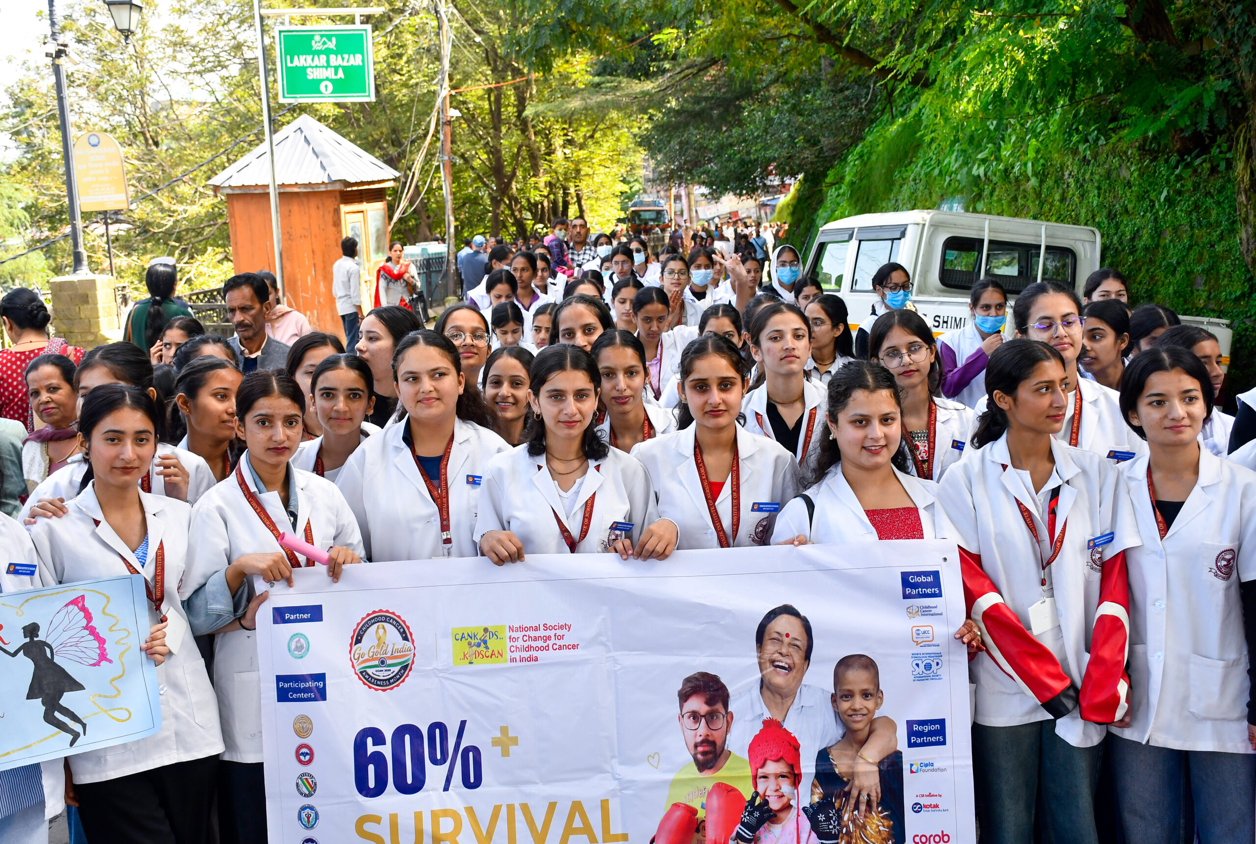 Shimla: Nursing students take part in Childhood Cancer Awareness rally #Gallery Shimla: Nursing students take part in Childhood Cancer Awareness rally #Gallery