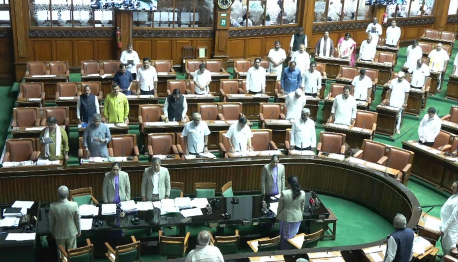 Special session commences in Karnataka: BJP-JD (S) MLAs defy state order, sing full Vande Mataram in House