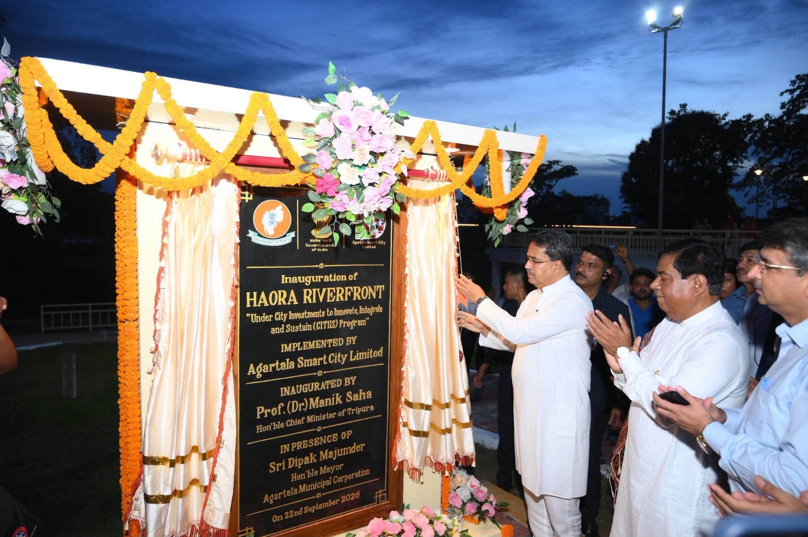 Rs 100 crore Haora Riverfront project inaugurated in Agartala to boost beautification, tourism