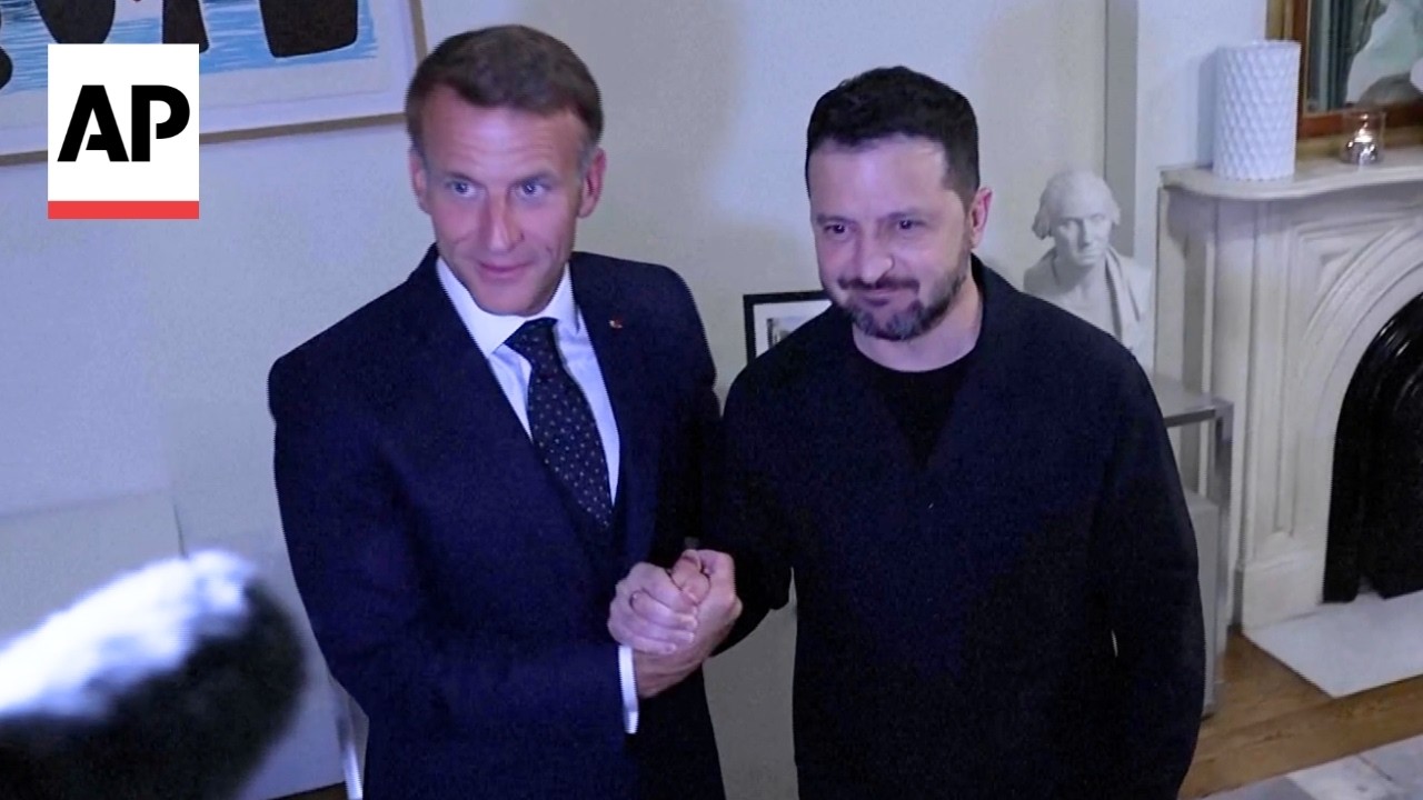 French President Macron meets Ukraine's Zelenskyy in New York (Video)