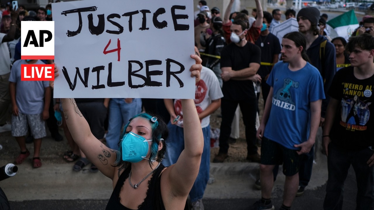 LIVE: Protest in Texas after ICE shooting (Video)