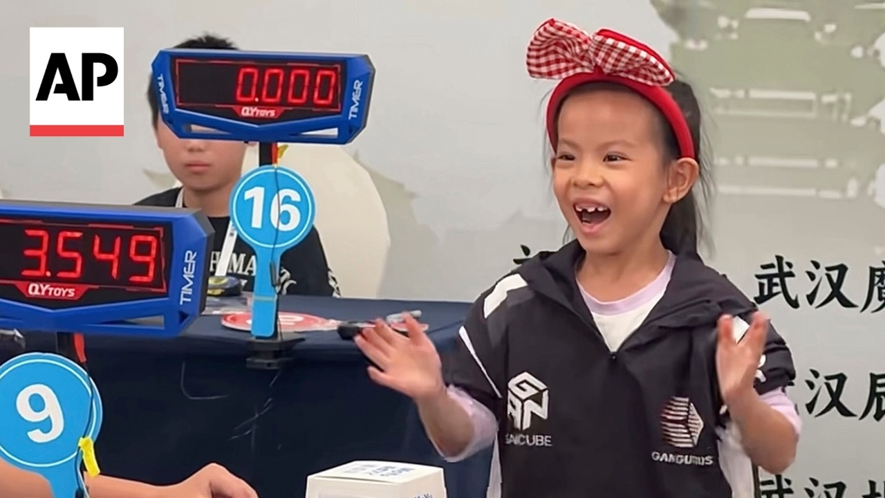 6-year-old Chinese girl breaks Rubik's Cube world record twice in three days (Video)