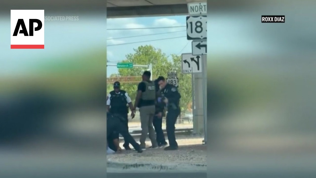 Video shows ICE officers detaining Venezuelan man after he was shot in Texas (Video)