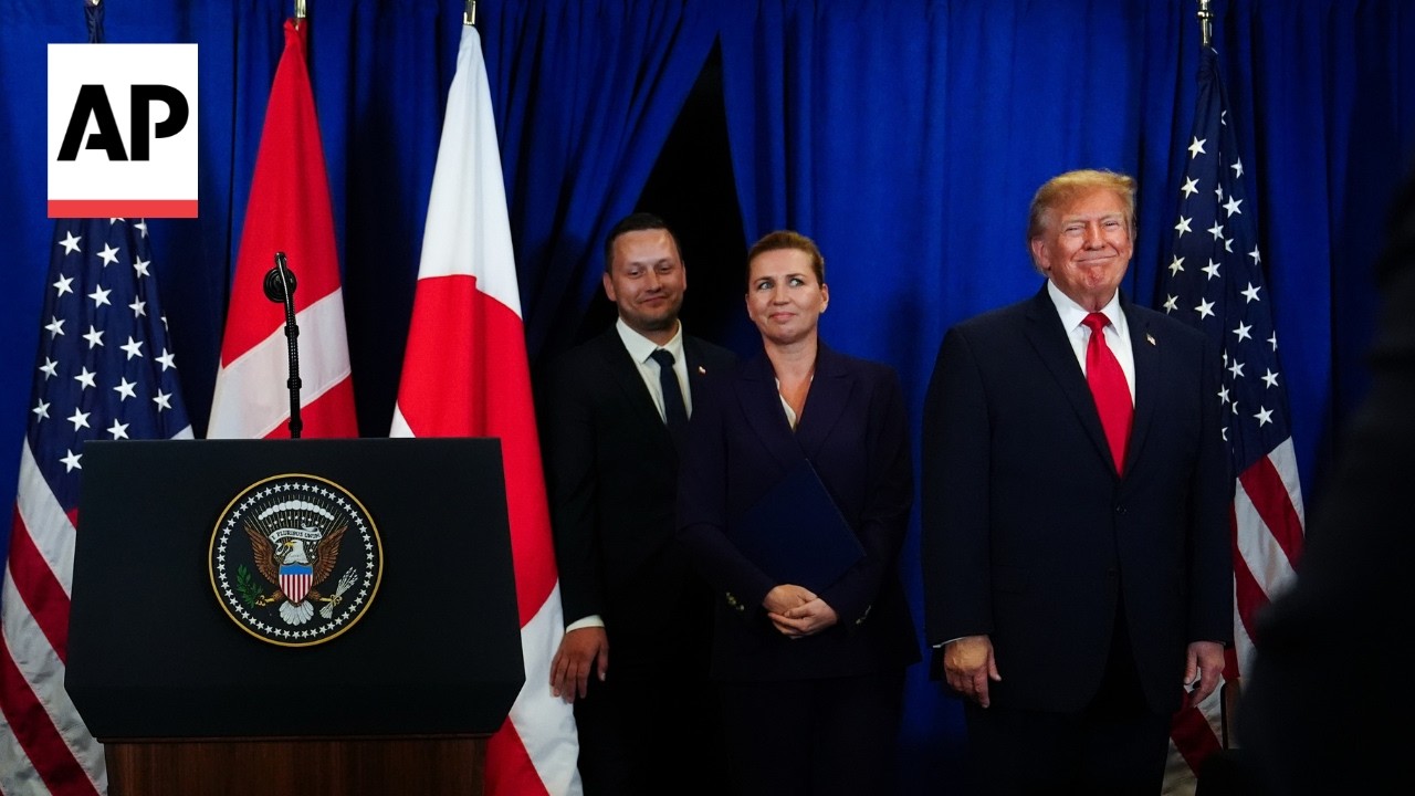 Leaders speak after US, Denmark and Greenland sign security agreement (Video)