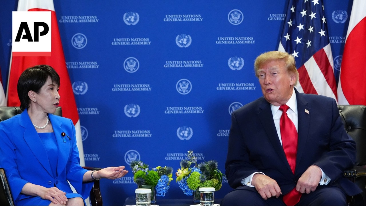 Trump meets Japan PM Takaichi ahead of US-China summit (Video)