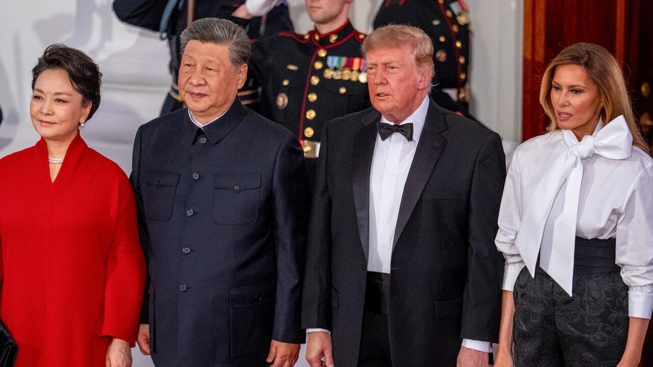 Trump's lavish state dinner for Chinese leader Xi Jinping underway (Video)