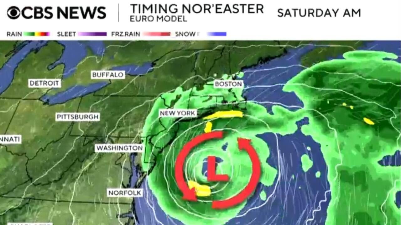 Latest on nor'easter track up East Coast, Hurricane Nolo's path toward Hawaii (Video)
