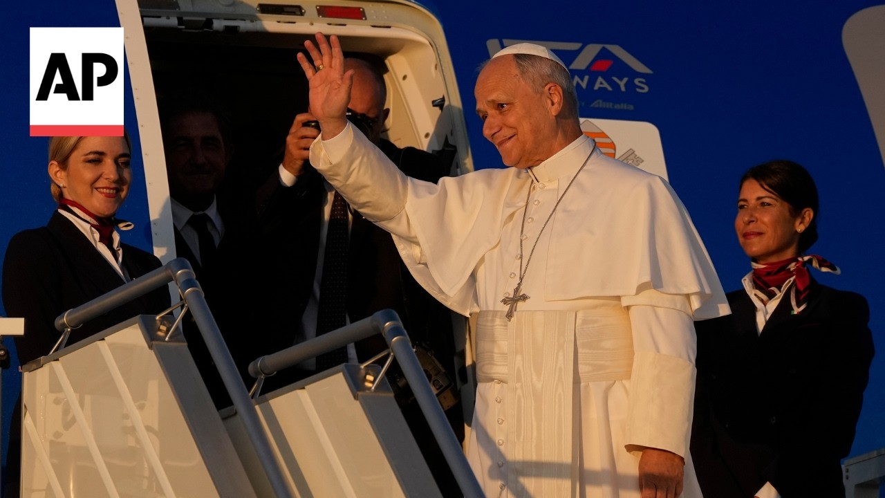 Pope Leo XIV departs from Rome for four-day trip to France (Video)