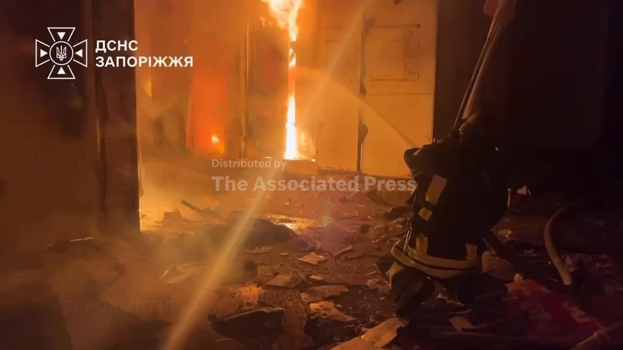 Aftermath of Russian overnight attacks in Zaporizhzhia and Kharkiv (Video)