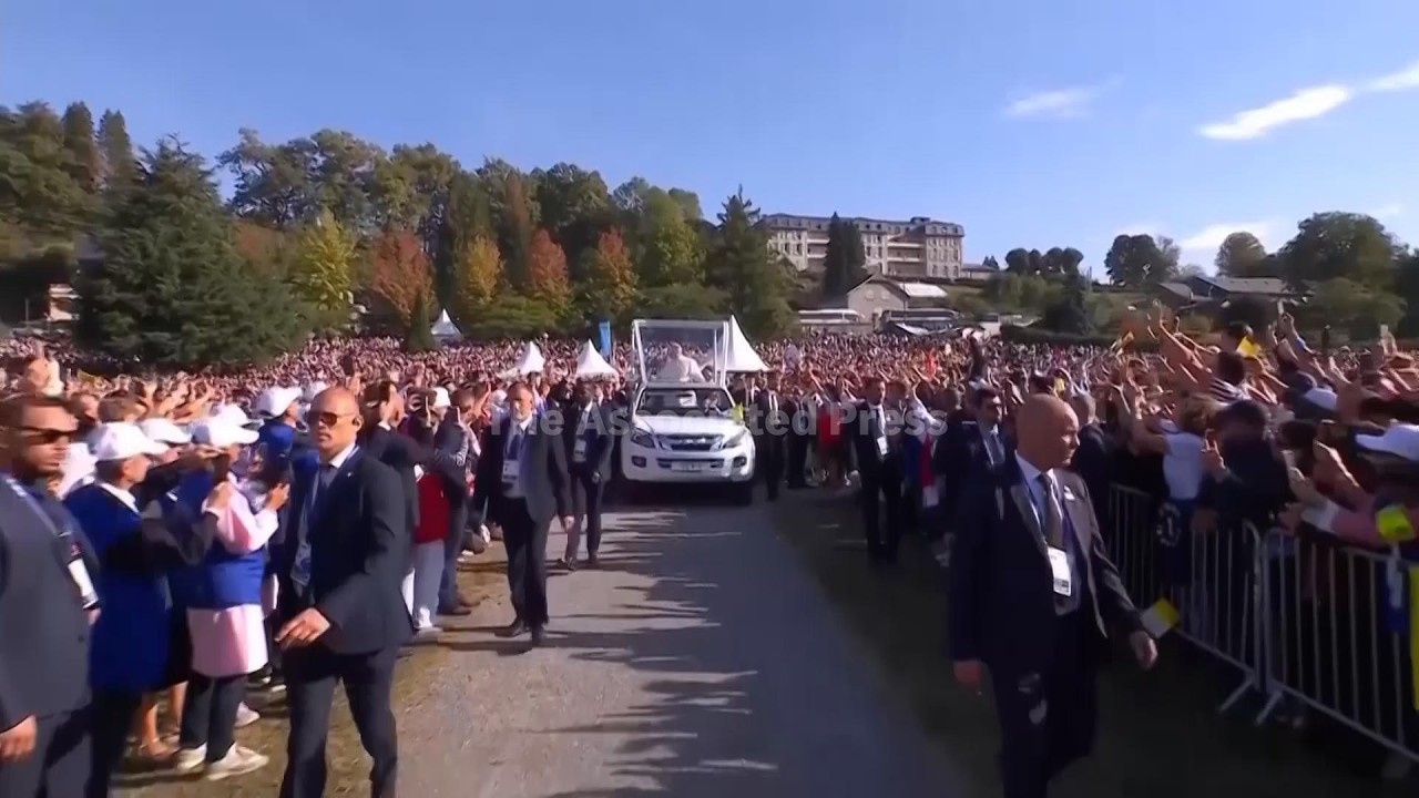 Pope urges protection of weakest at French shrine at Lourdes known for miraculous cures (Video)