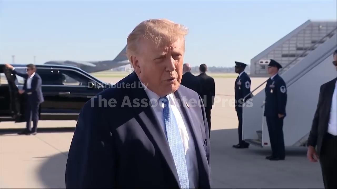Trump praises arrests of 5 men near UK air base used by US in war against Iran (Video)