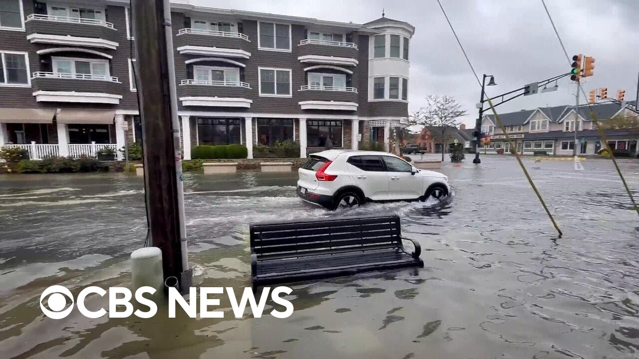 Watch: Videos show aftermath of nor'easter as streets flooded, events cancelled (Video)