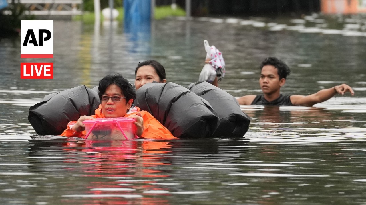 LIVE: Bangkok deals with flooding after days of heavy rain (Video)