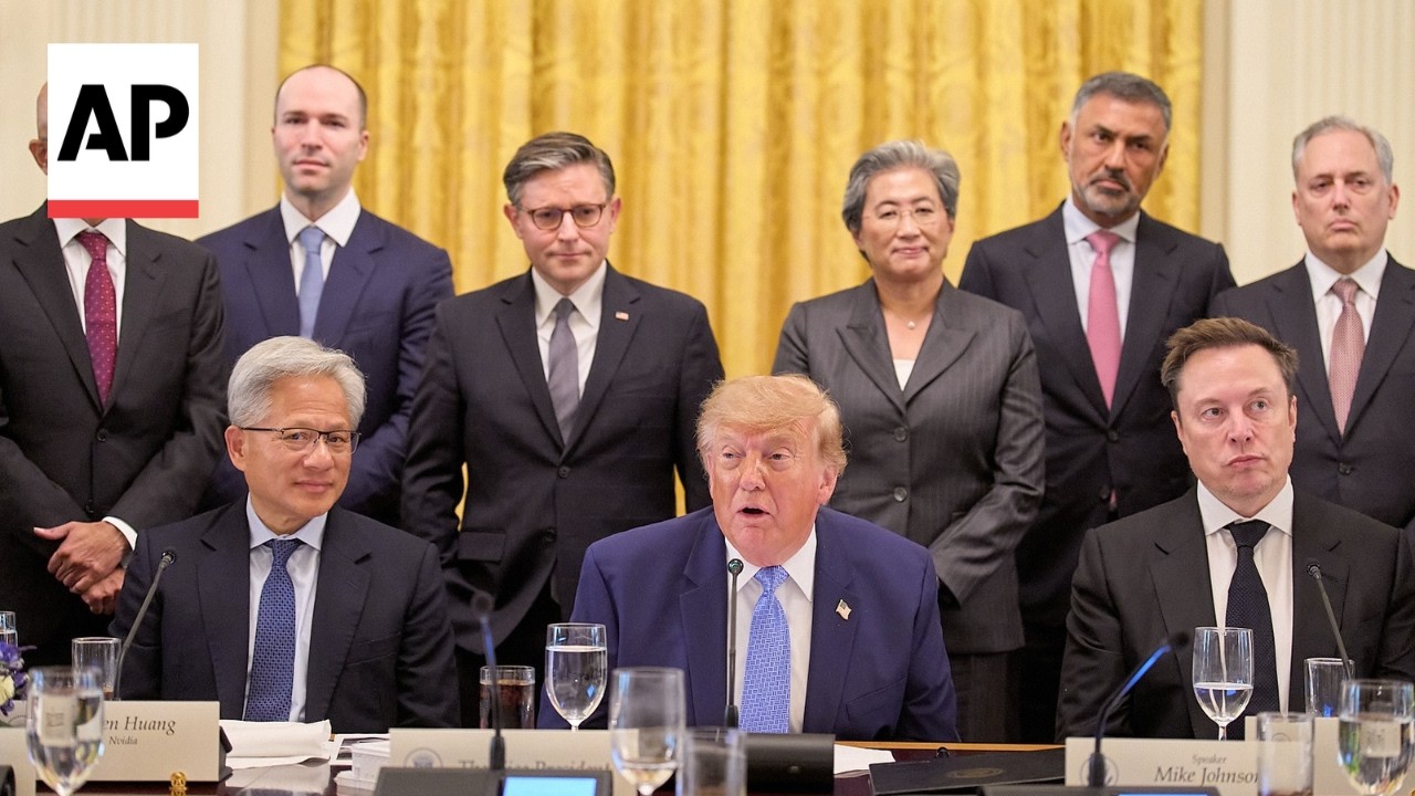 Trump says 'self-regulation is very important' as he meets with AI leaders (Video)