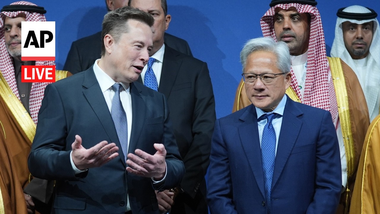 LIVE: Elon Musk and Jensen Huang discuss AI at the unveiling of America.gov (Video)