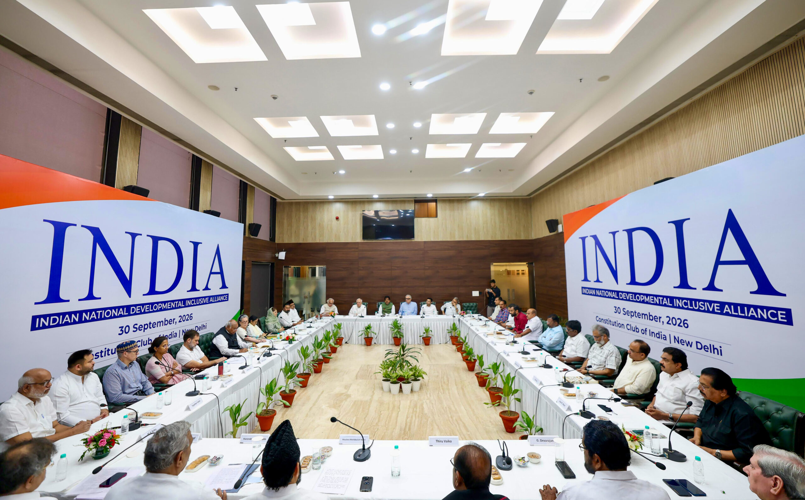 INDIA bloc meet underway in Delhi's Constitution Club