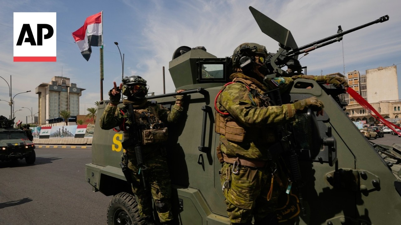 Heightened security in Baghdad as the last US troops leave Iraq (Video)