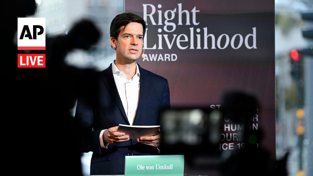 LIVE: 2026 Right Livelihood Award winners announced in Stockholm (Video)