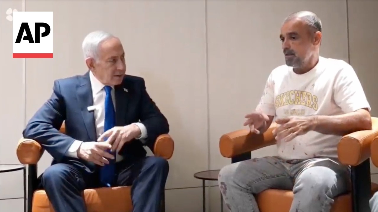 Netanyahu meets survivor of FlyDubai flight diverted to Saudi Arabia following attack (Video)