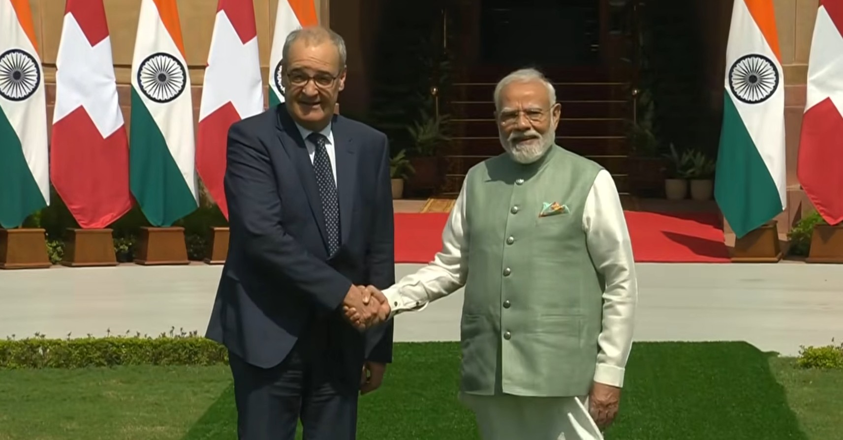 PM Modi, Swiss President Guy Parmelin hold talks at Hyderabad House