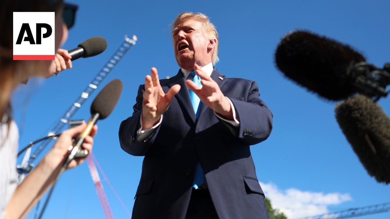 Trump says the US removed bombers from a UK air base due to 'threats' (Video)