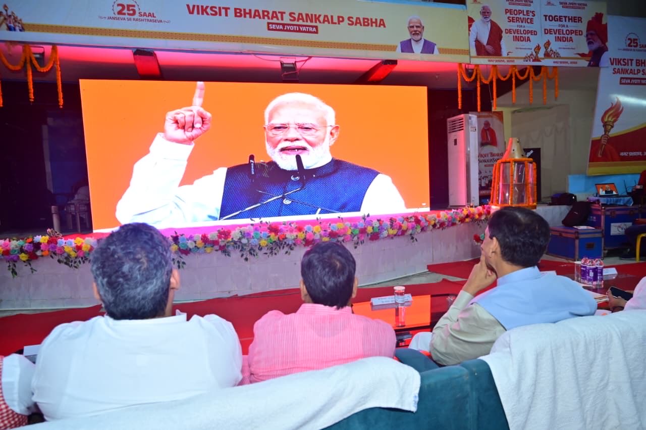Nityanand Rai highlights PM Modi’s 25 years in public service at Arwal event