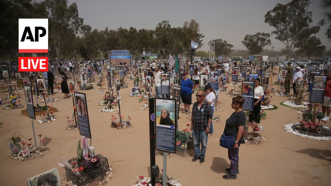 LIVE: Memorial held at Nova festival site on Oct. 7 attack anniversary (Video)