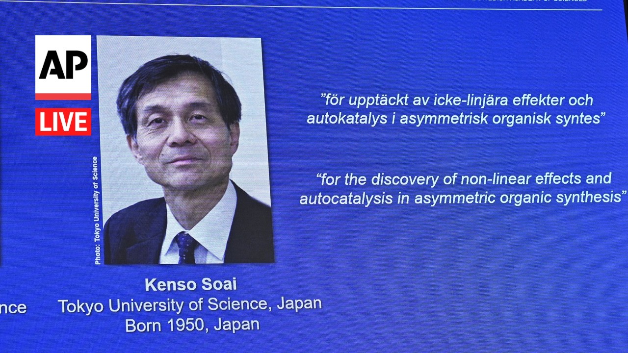 LIVE: Kenso Soai reacts after winning the 2026 Nobel Prize in chemistry (Video)