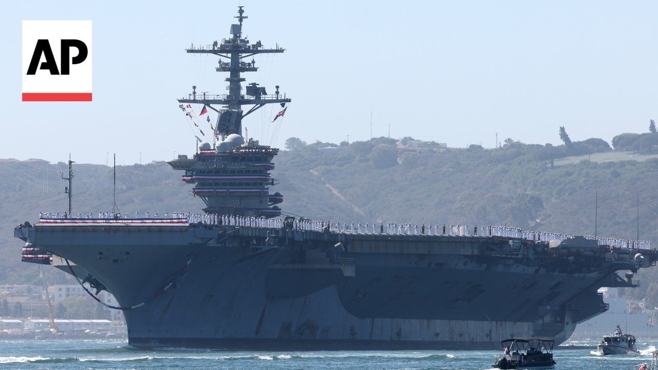 USS Abraham Lincoln returns home to San Diego Bay after deployment (Video)