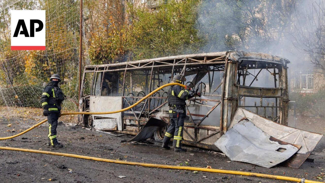 30 dead after Russian guided bomb explodes next to public buses in Ukraine (Video)