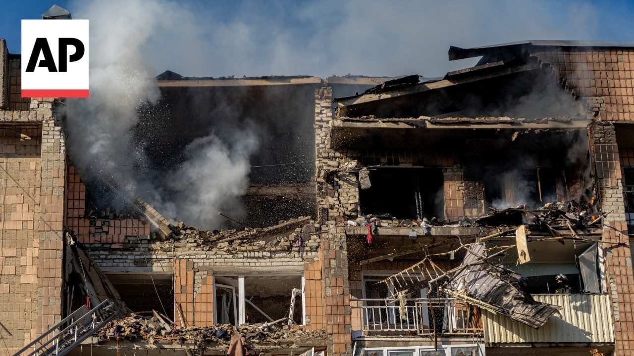12 people including children injured in Russian drone strikes on Ukraine's Kharkiv (Video)