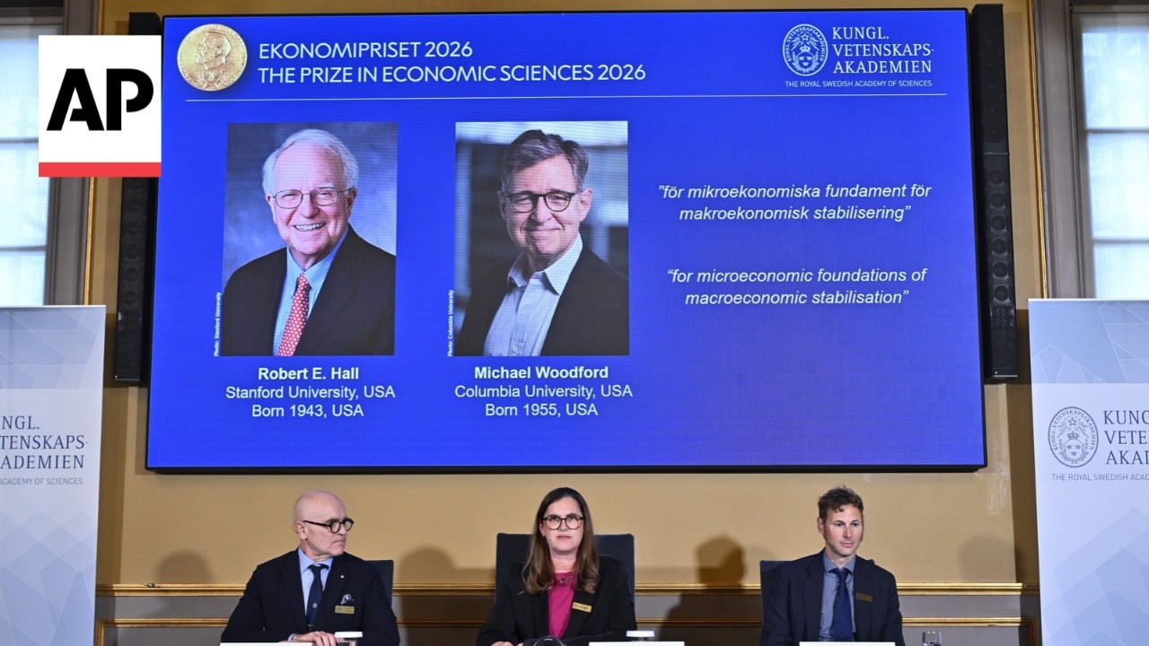 2 economists win the Nobel Memorial Prize for their work on managing economic shocks (Video)