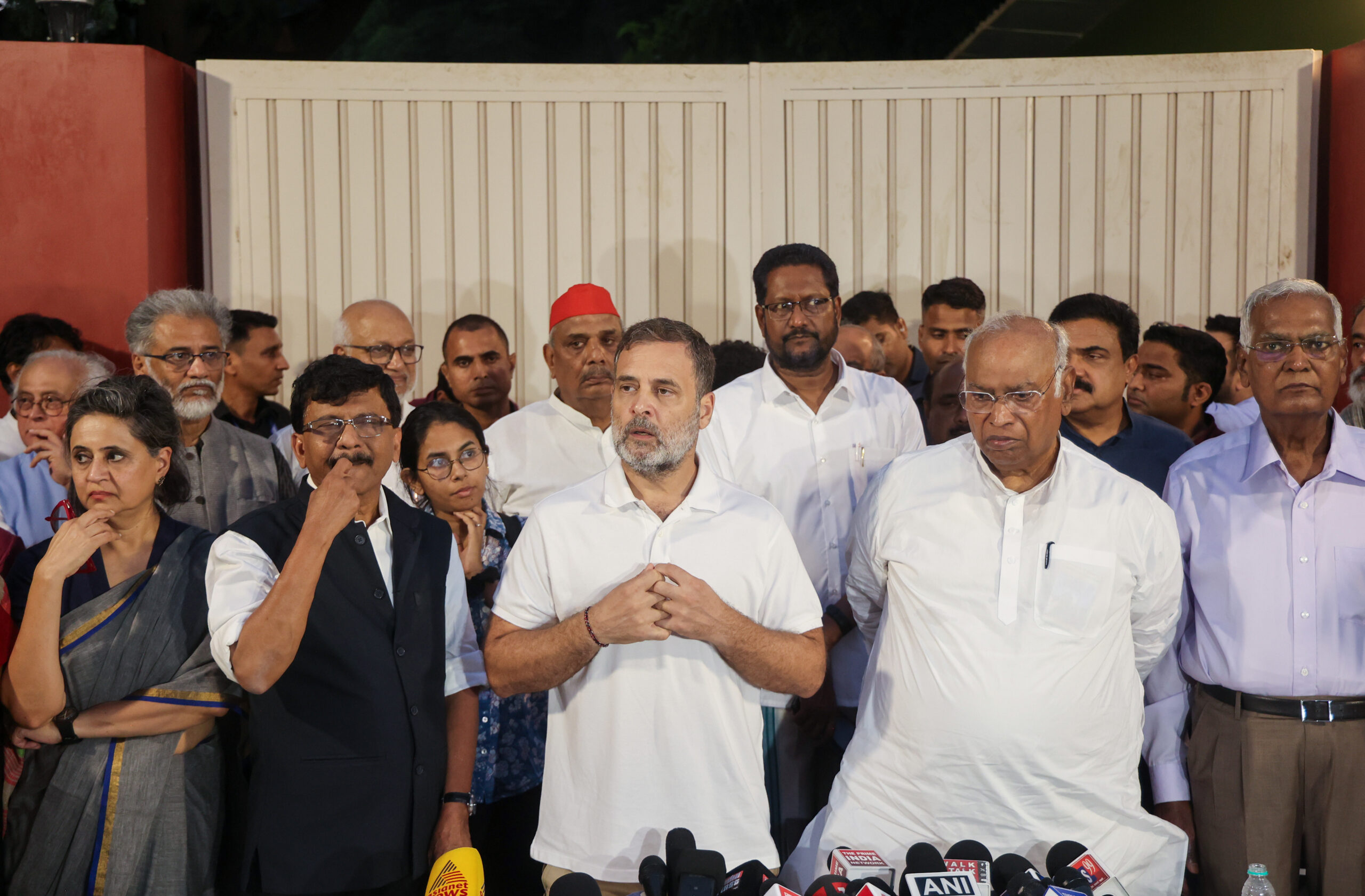 United in fight against EC, Centre: INDIA bloc leaders after Rahul hosts tea meet