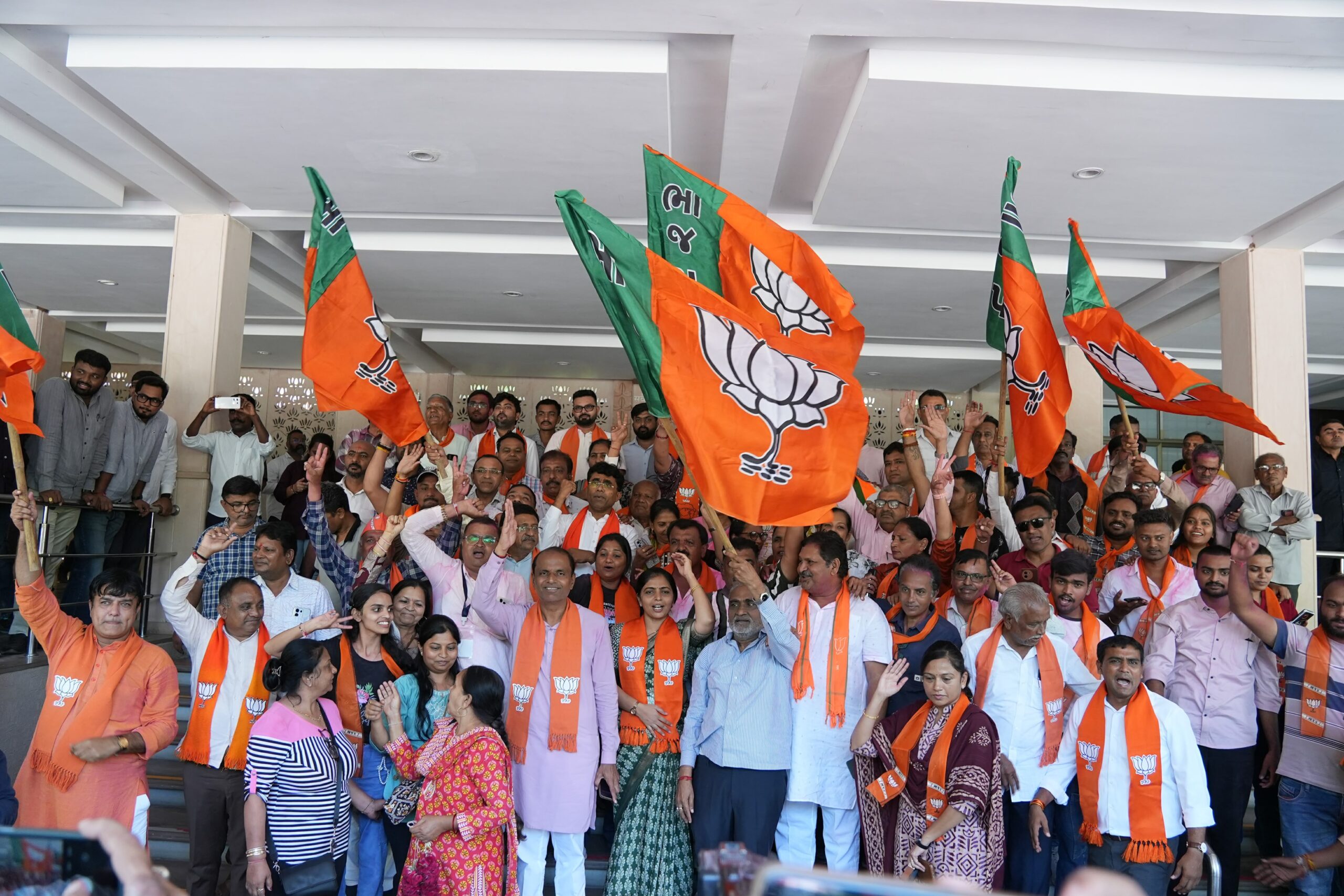 Gandhinagar civic polls: BJP, Congress expand vote share; AAP loses ...