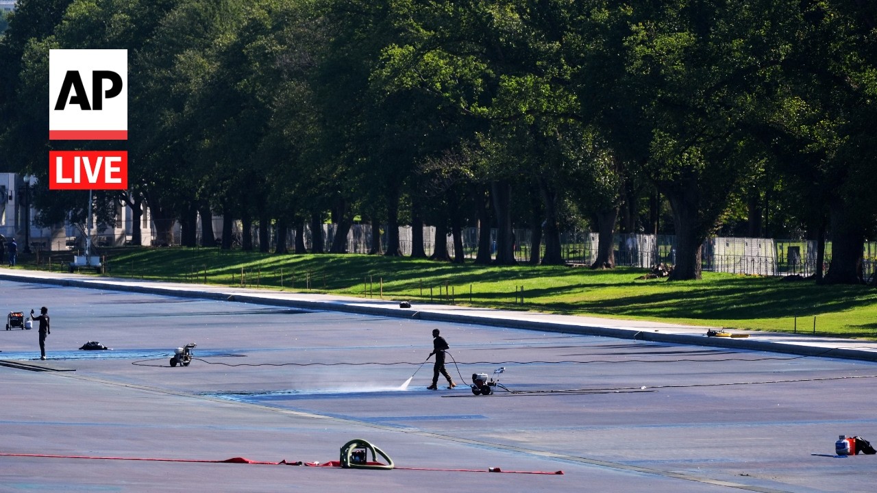LIVE: Refilling of the Lincoln Memorial Reflecting Pool (Video)