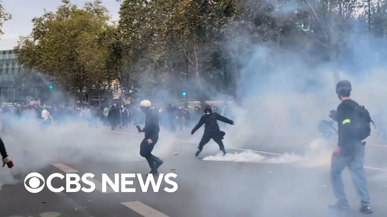 Watch: Chaos erupts in France as student protesters clash with police (Video)