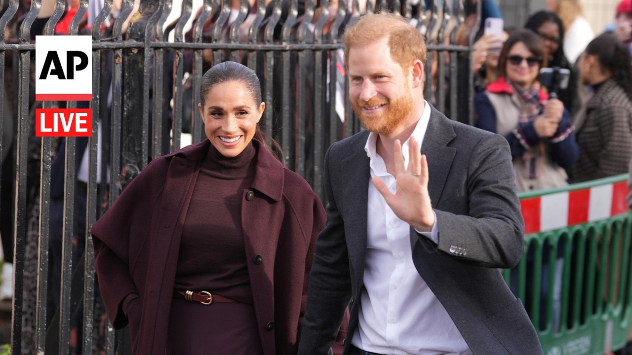 LIVE: Prince Harry and Meghan visit Nottingham after returning to UK (Video)